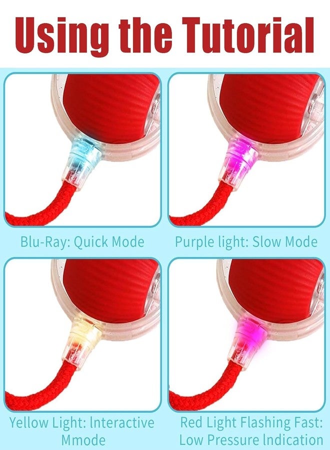 ROMILAS Cat Toys, Cat Toy, Cat Toys for Persian Cat Interactive Cat Toys Balls Automatic Moving Cat Balls for Bored Indoor Toys for Indoor Kitten Play Chase Exercise（Red） - Image 5